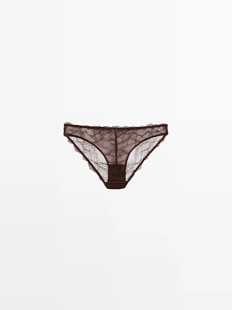 lace briefs with blonde detail