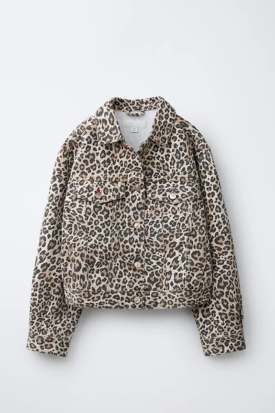 ANIMAL PRINT DENIM JACKET