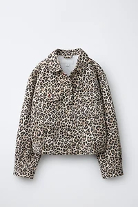 ANIMAL PRINT DENIM JACKET