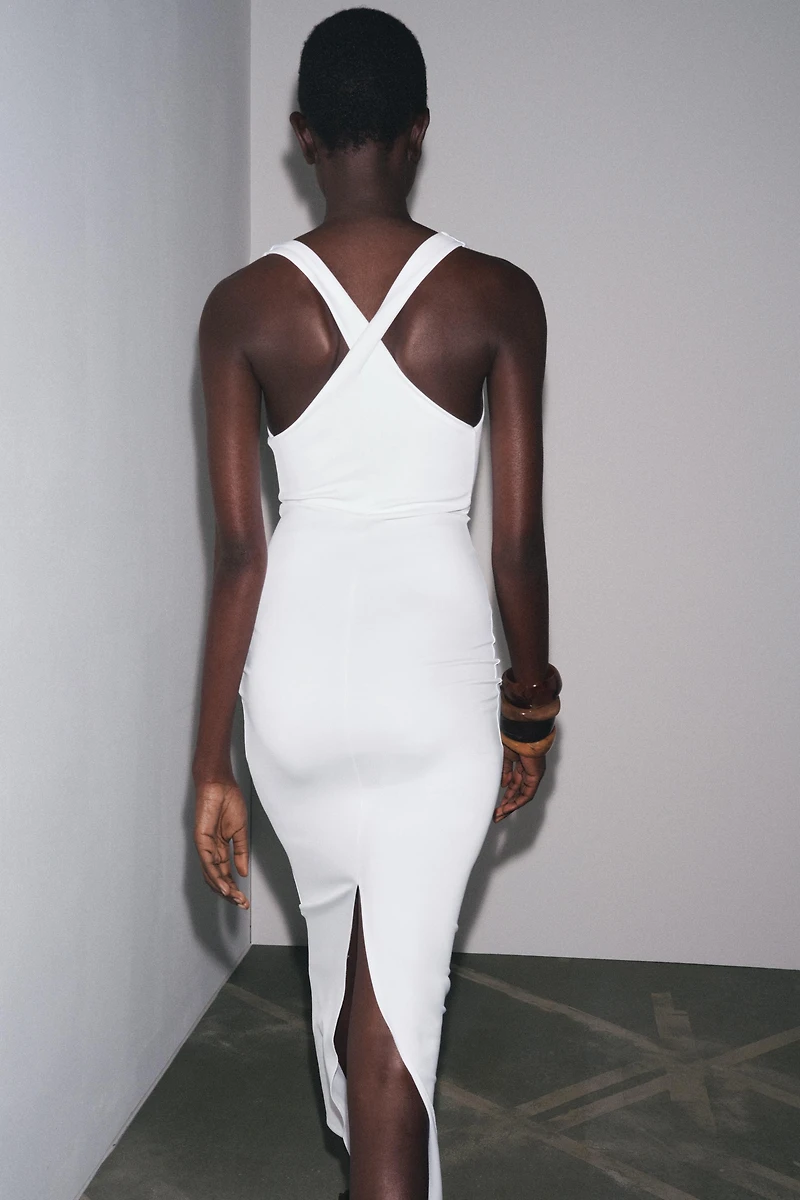 LONG POLYAMIDE BLEND DRESS