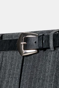 PINSTRIPE BELTED CULOTTES