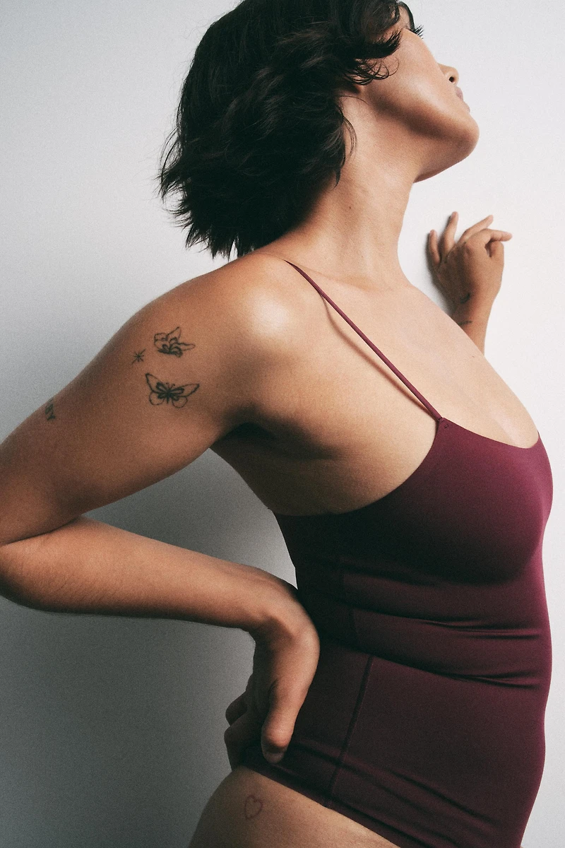 BODY À BRETELLES EN POLYAMIDE