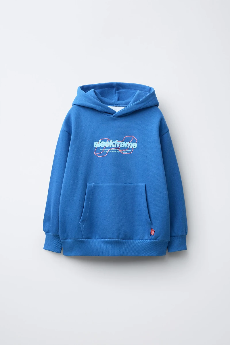 TEXT HOODIE SWEATSHIRT