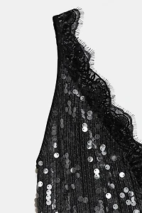 TOP À PAILLETTES ET DENTELLE ZW COLLECTION