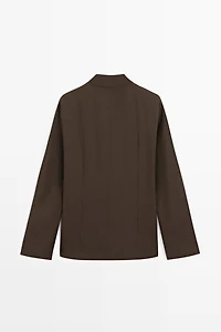 Flowing blouse with draped detail