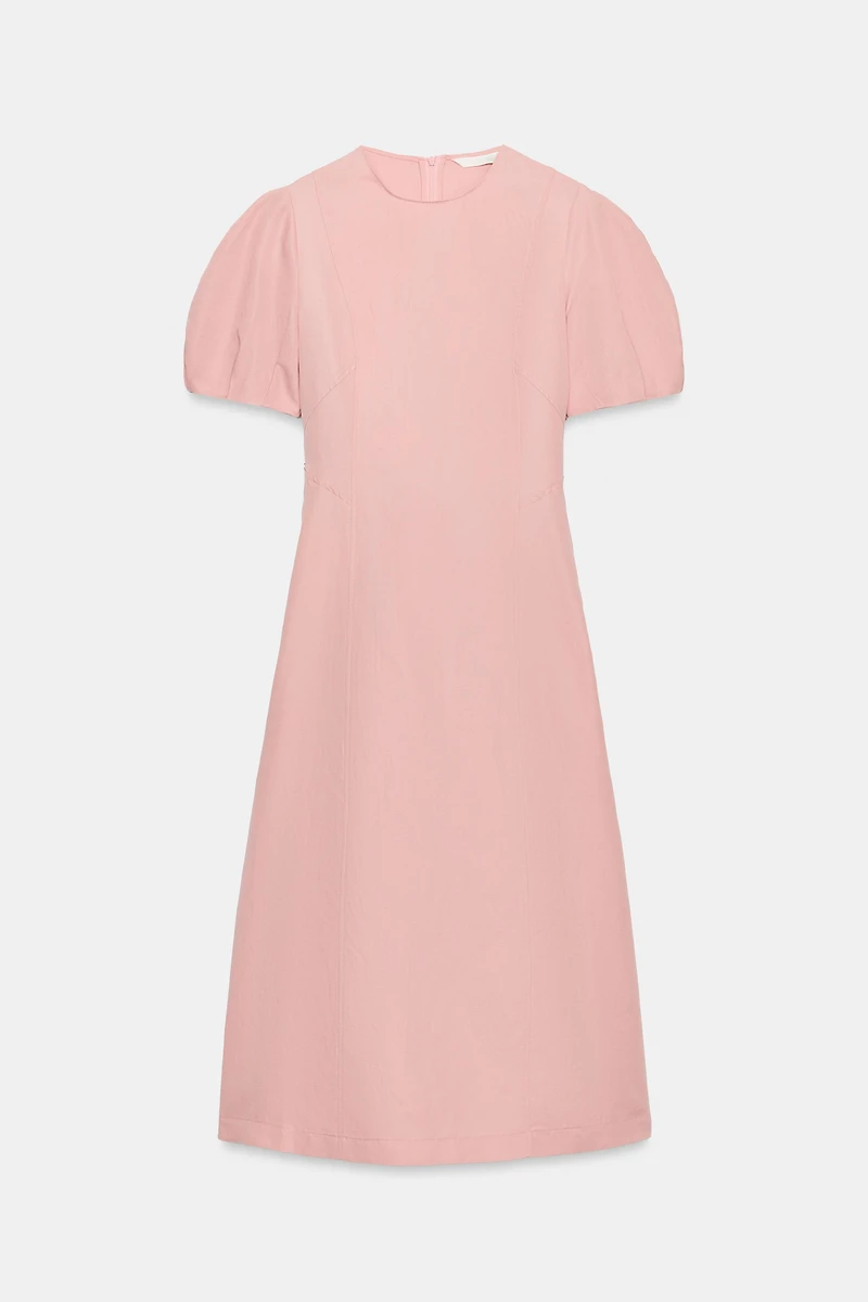 ZW COLLECTION LINEN BLEND MIDI DRESS