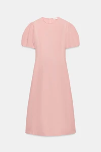 ZW COLLECTION LINEN BLEND MIDI DRESS