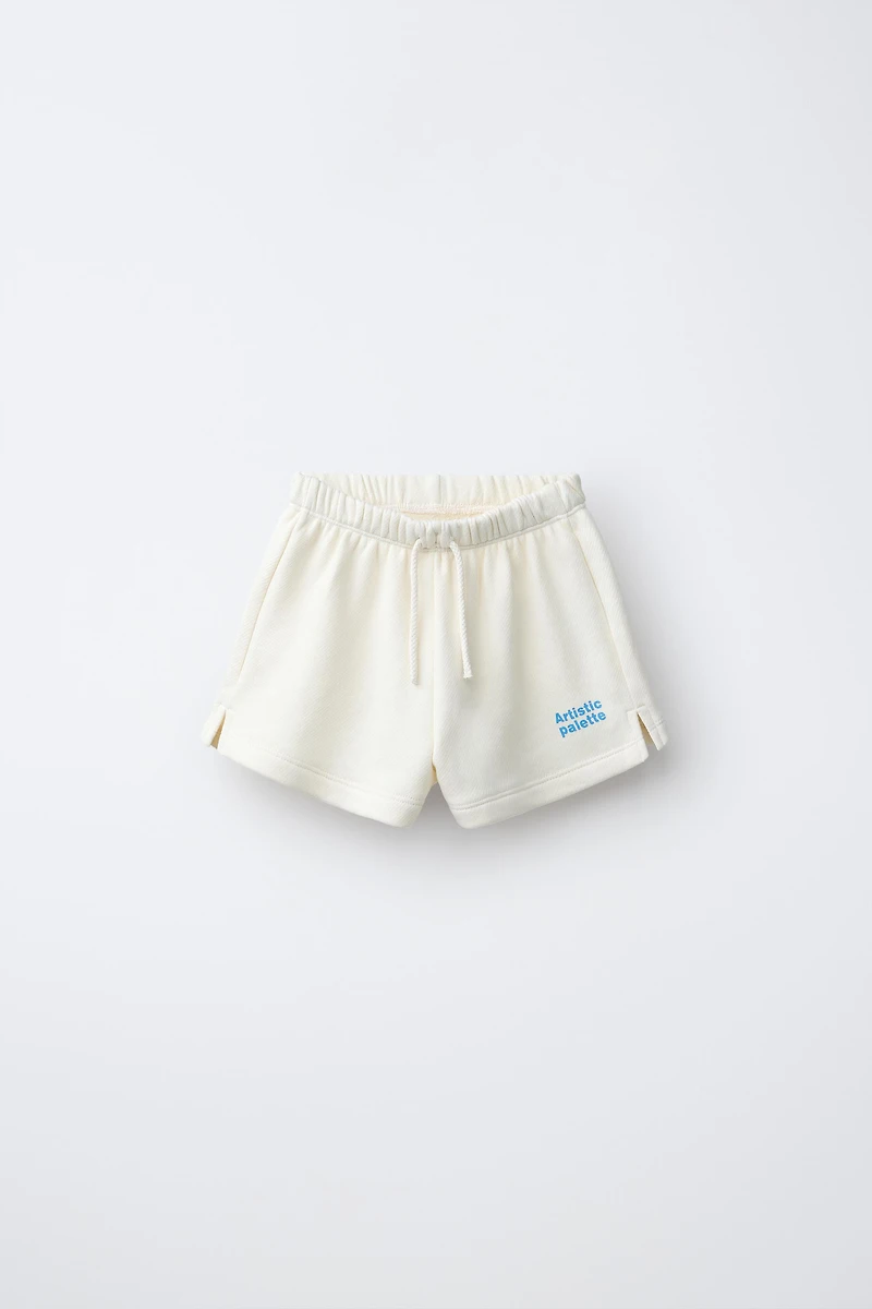 SWEATSHIRT AND BERMUDA SET WITH TEXT