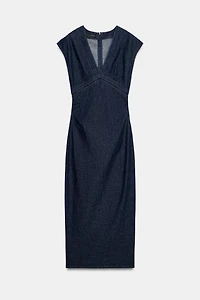 LACE TRIM MIDI DRESS