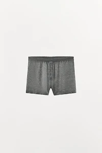 SHORT EN MÉLANGE DE LYOCELL AVEC BOUTONS