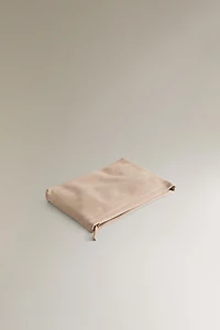 TROUSSE DE TOILETTE CROÛTE DE CUIR GRAND FORMAT