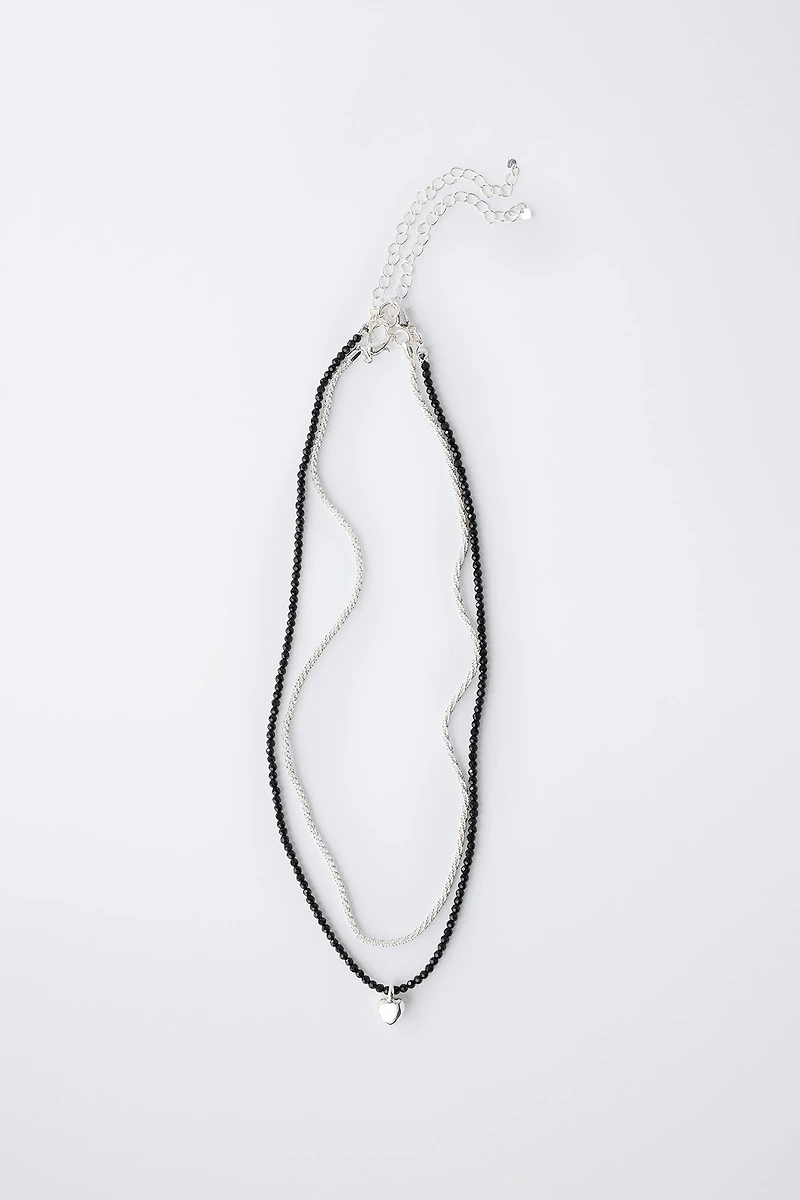 PACK OF TWO HEART NECKLACES