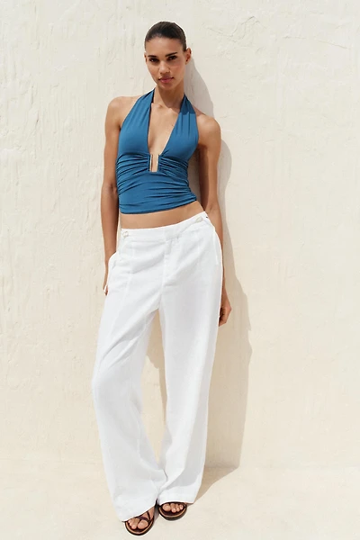 TOP HALTER DRAPÉ