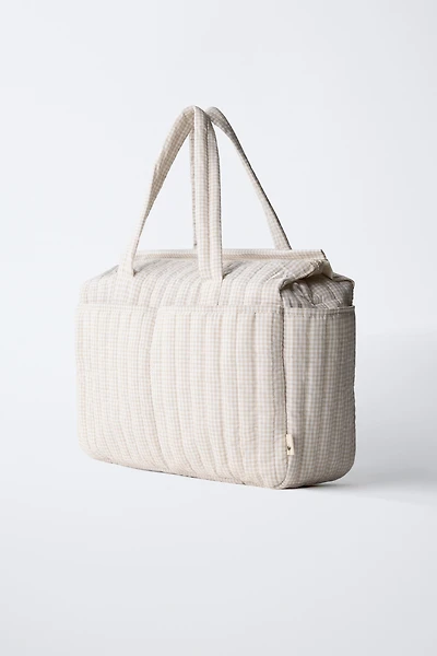 GINGHAM MATERNITY BAG