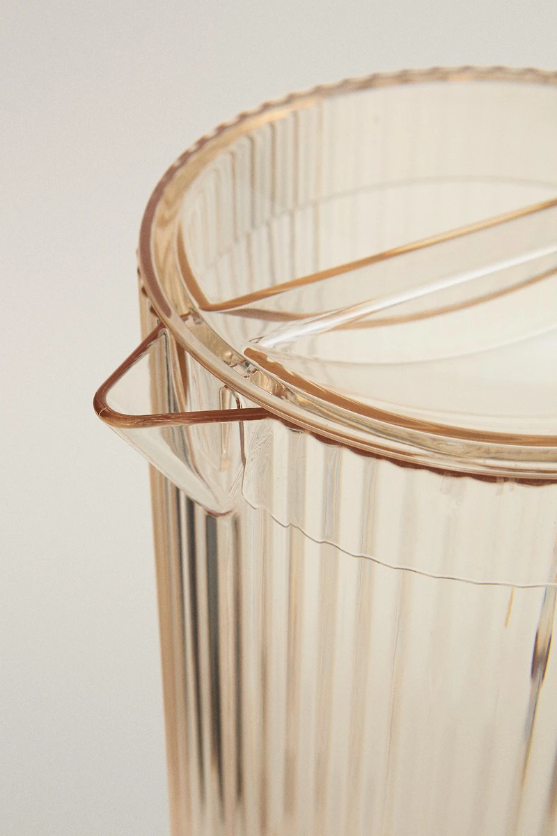 STRIPED ACRYLIC PITCHER