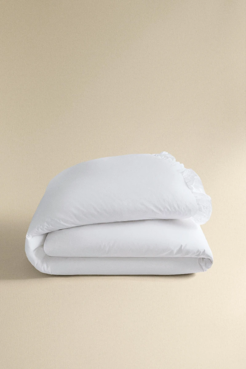 COTTON RUFFLE DUVET COVER