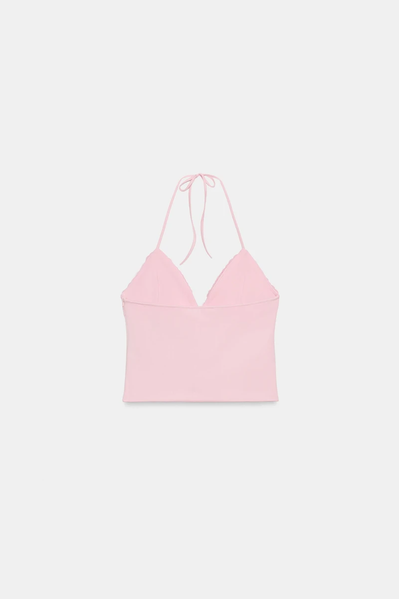 TOP HALTER PAILLETTES