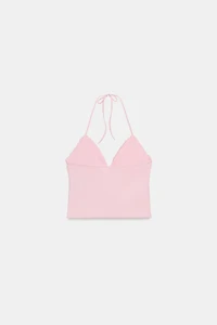 TOP HALTER PAILLETTES