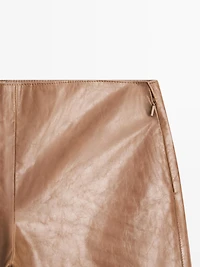 Pantalon en cuir nappa brillant