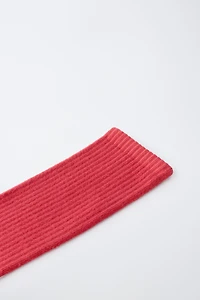 RIBBED MID-LENGTH SOCKS