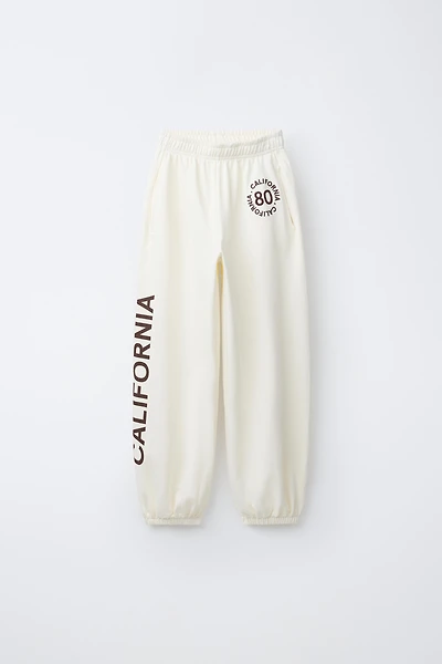TEXT BALLOON PLUSH PANTS