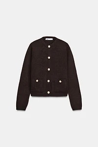 GOLDEN BUTTON KNIT CARDIGAN