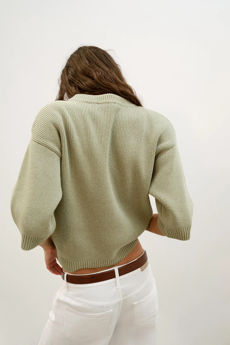 SHOULDER PAD KNIT JUMPER