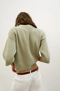 SHOULDER PAD KNIT JUMPER