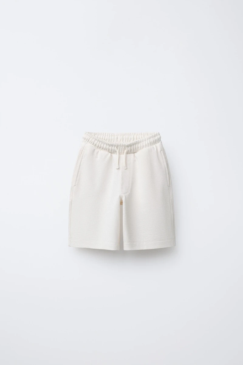 COTTON POLO SHIRT AND BERMUDA SHORTS SET
