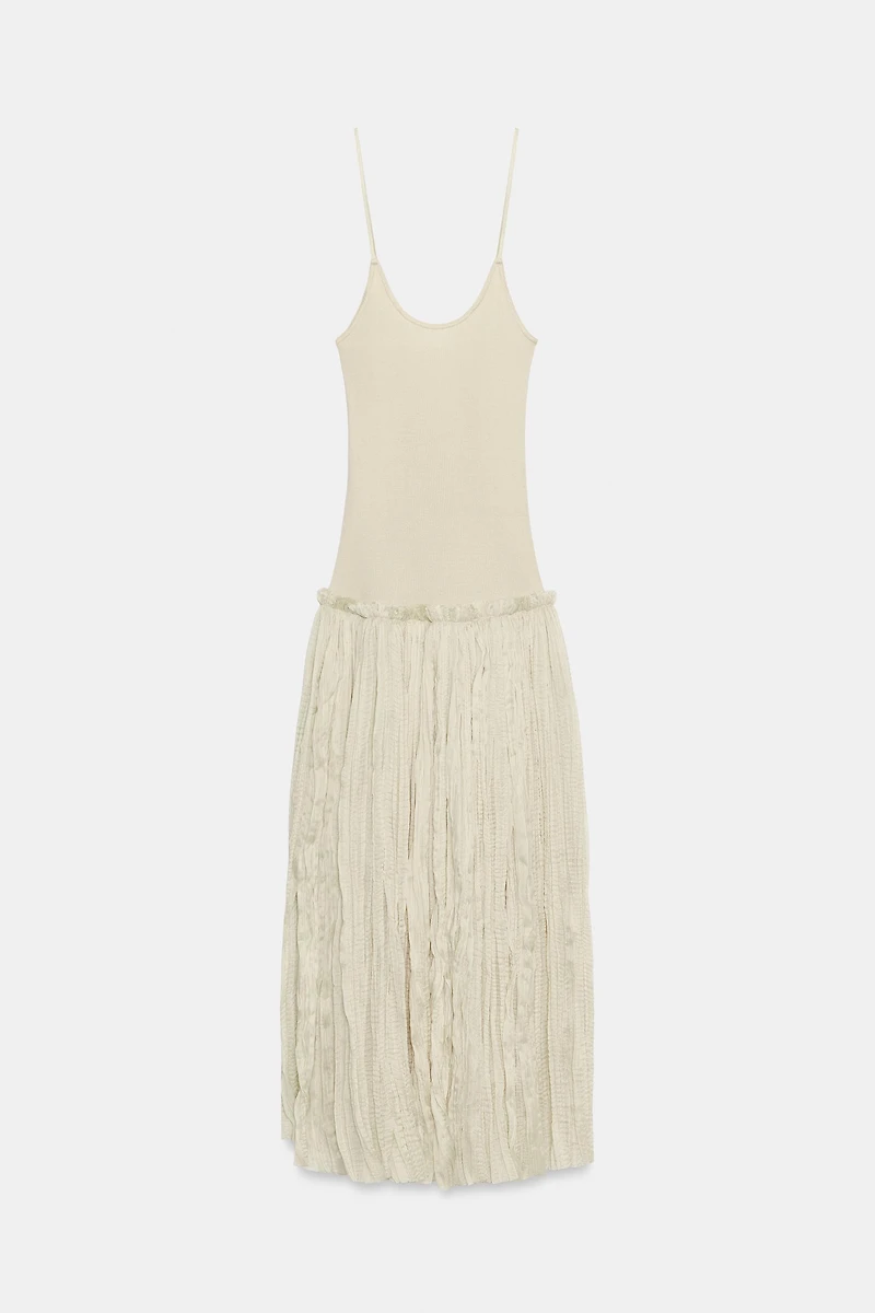 COMBINATION MIDI DRESS