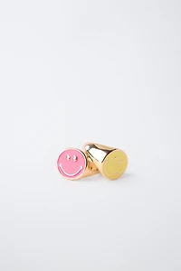 PACK OF RINGS AND BEADED BRACELET SMILEYWORLD ®