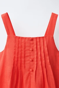 PINTUCK SHORT JUMPSUIT