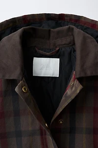 PLAID WAXED JACKET