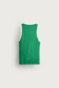 CONTRAST VINTAGE EFFECT TANK TOP