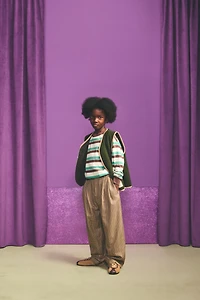 AGES 7-14 / STRIPED T-SHIRT WITH HARRY LAMBERT FOR ZARA X DISNEY PATCH