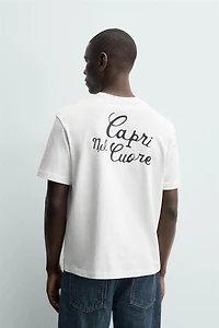 CAPRI TEXT BOXY FIT T-SHIRT