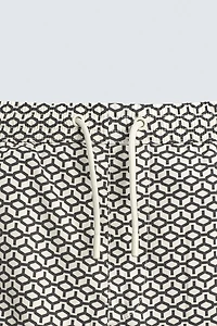 GEOMETRIC PRINT SHORT SWIMSUIT
