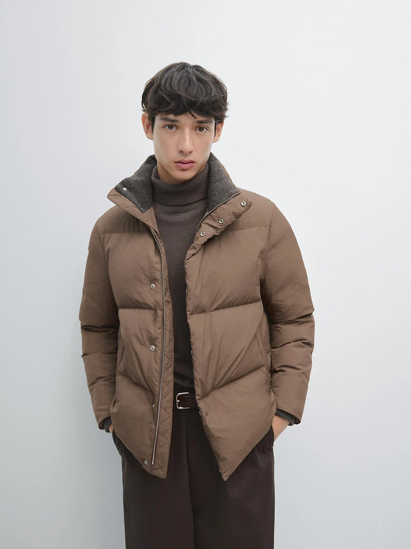 Water-repellent puffer jacket