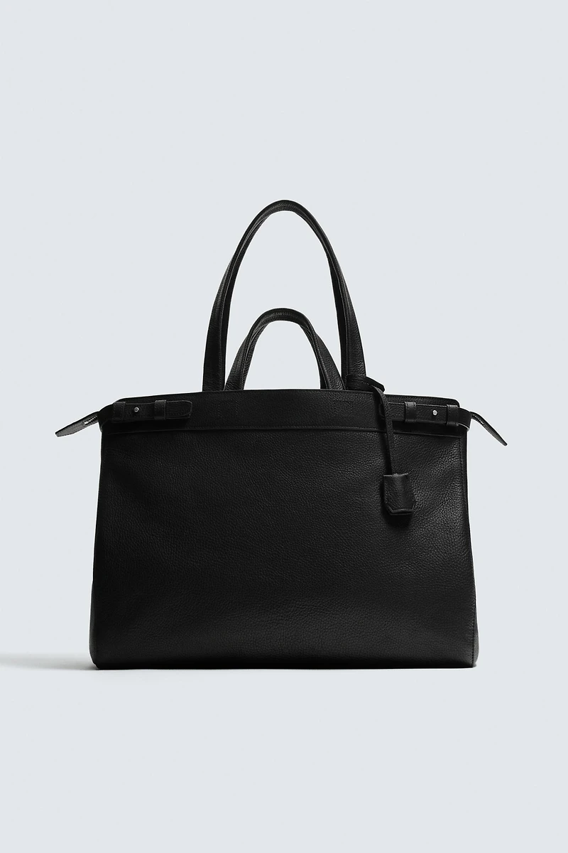 LEATHER SHOPPER BAG