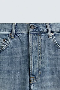 LOOSE BALLOON FIT JEANS WITH CONTRASTING BANDS