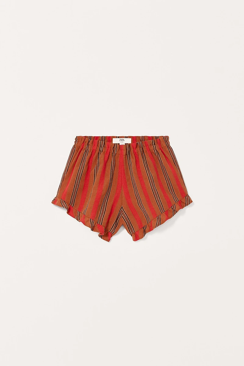 STRIPED RUFFLED SHORTS LIMITED EDITION