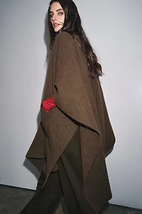 LONG KNIT CAPE