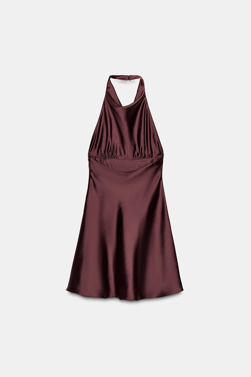 SATIN EFFECT MINI DRESS