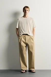 RELAXED FIT 100% LINEN T-SHIRT