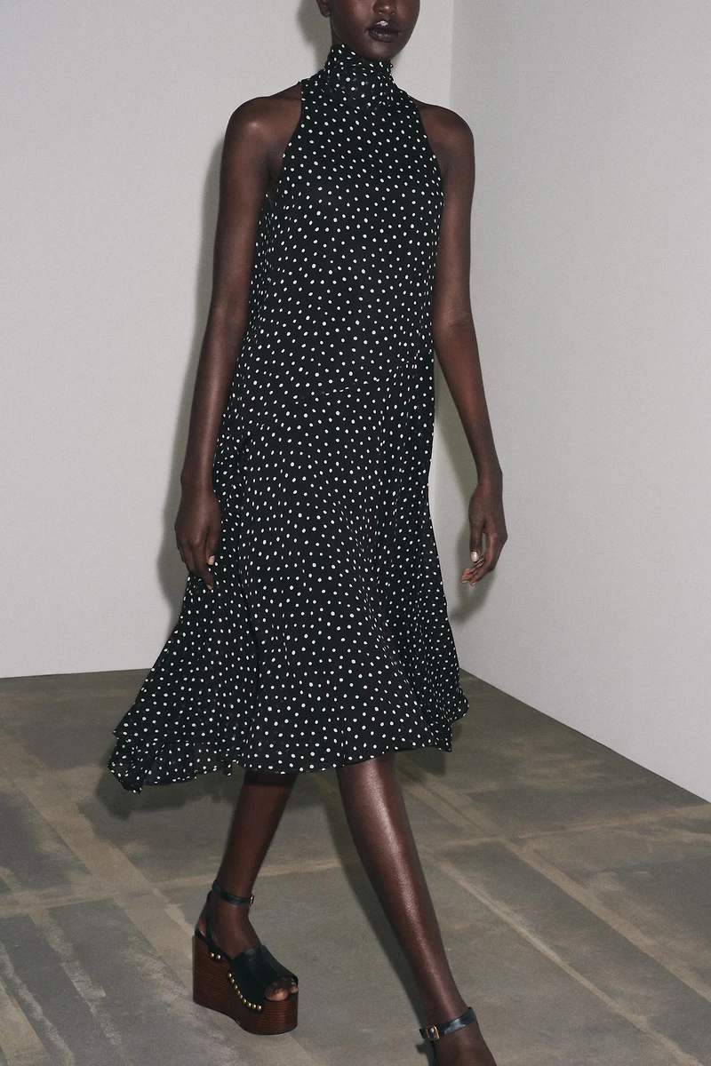ZW COLLECTION HALTER POLKA DOT DRESS
