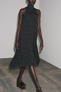 ZW COLLECTION HALTER POLKA DOT DRESS