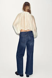 BLOUSE FLUIDE À MANCHES BOUFFANTES