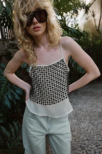 METALLIC THREAD SEQUIN TOP
