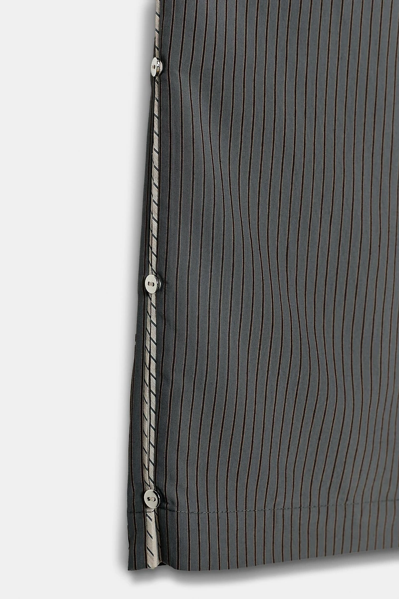 PANTALON À RAYURES EN MÉLANGE DE VISCOSE