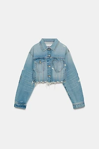 TRF DENIM JACKET WITH HEARTS